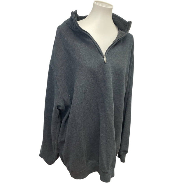 Van Heusen Mens XXL Long Sleeve 1/4 Zip Cotton Blend Pullover Sweatshirt