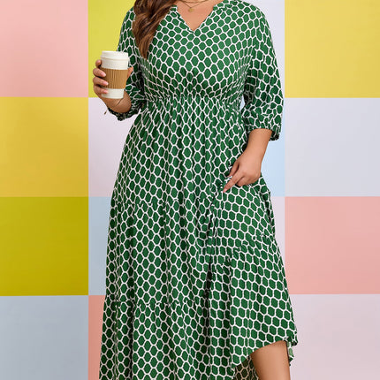 Johanna Ruffle Hem Casual PLUS Dress