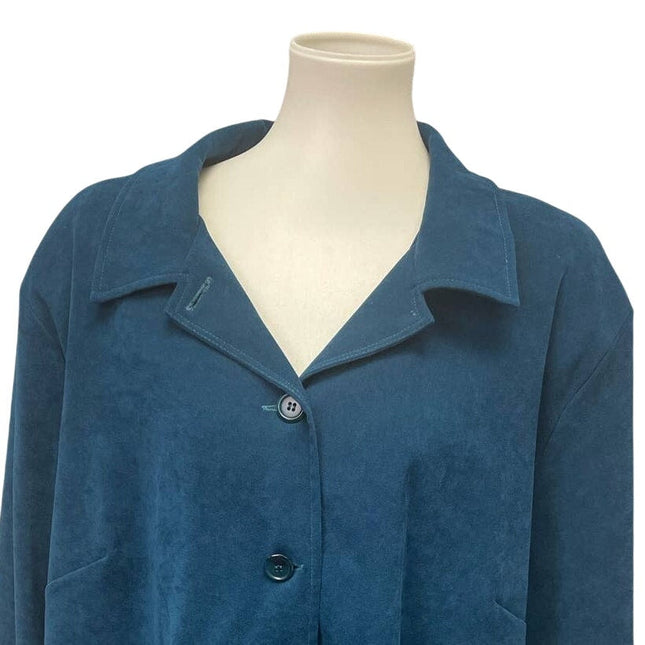 Leslie Fay Woman Plus Size 3X Long Sleeve Soft PolyBlend Button Up Blazer Jacket