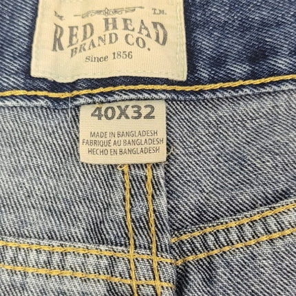 Redhead Brand Co Mens 40X32 100% Cotton Straight Leg Multi Pocket Denim Jeans