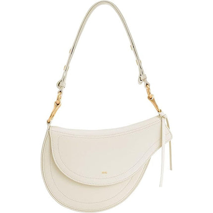 New JW PEI Womens White Leather Ashlie Asymetrical Shoulder Bag w Dust Cover