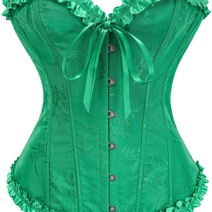 Corset Tops for Women,Lace Bustier Corset Lingerie top,Renaissance Overbust Corset Push Up Bodysuit
