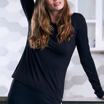 Women's Bamboo Lounge Set - Long Sleeve T-Shirt and Jogger Pants