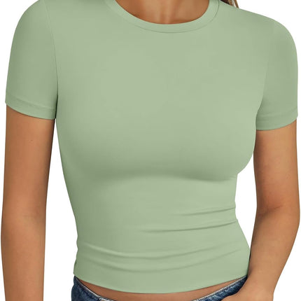 Trendy Queen Womens Short Sleeve T Shirt Basic Summer Top