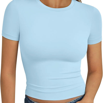 Trendy Queen Womens Short Sleeve T Shirt Basic Summer Top