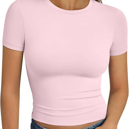 Trendy Queen Womens Short Sleeve T Shirt Basic Summer Top
