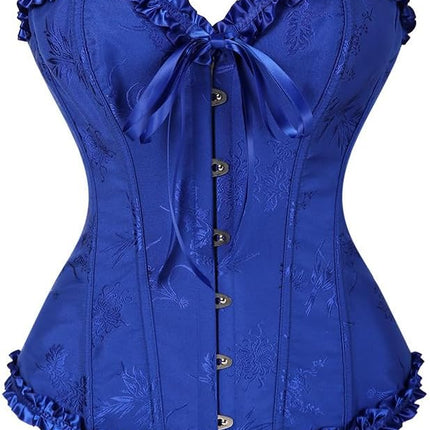 Corset Tops for Women,Lace Bustier Corset Lingerie top,Renaissance Overbust Corset Push Up Bodysuit