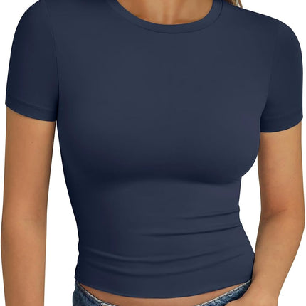 Trendy Queen Womens Short Sleeve T Shirt Basic Summer Top