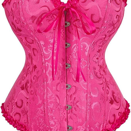 Corset Tops for Women,Lace Bustier Corset Lingerie top,Renaissance Overbust Corset Push Up Bodysuit