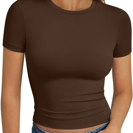Trendy Queen Womens Short Sleeve T Shirt Basic Summer Top