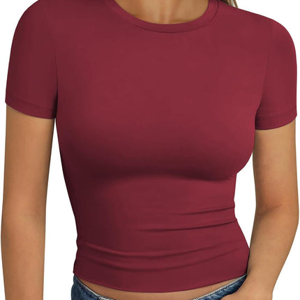 Trendy Queen Womens Short Sleeve T Shirt Basic Summer Top