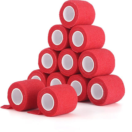 Self Adherent Cohesive Bandages Wrap 2" x 5 Yards, 12 Rolls