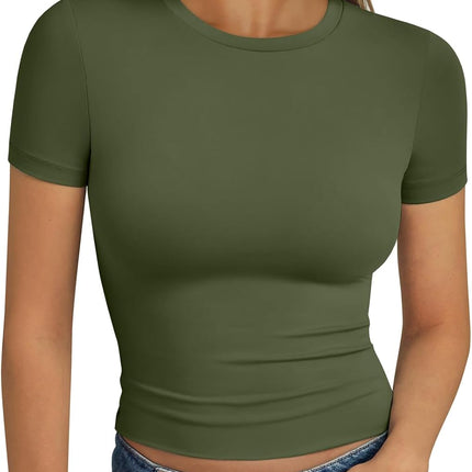 Trendy Queen Womens Short Sleeve T Shirt Basic Summer Top
