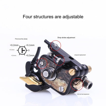 Top Quality V7R Bullet Motor Tattoo Machine - Swiss RCA-motor & Adjustable Needle Depth