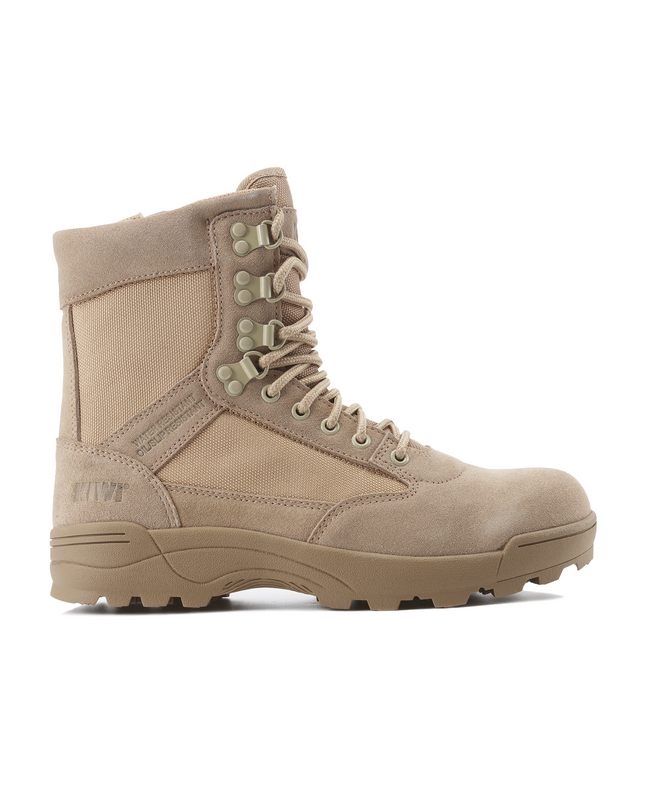 Kiwi Durable Sand Suede 6.5" Zipped Water Resistant Tactical Boots [R62100]