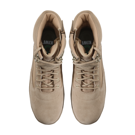 Kiwi Durable Sand Suede 6.5" Zipped Water Resistant Tactical Boots [R62100]