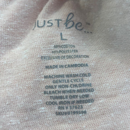 Just Be Womens Large PolyCotton Elastic Drawstring Waist Yoga Sweatpants