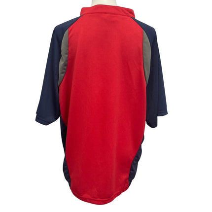 St Louis Baseball Cardinals Mens XL 1/4 Zip Short Sleeve 100% Polyester Jersey