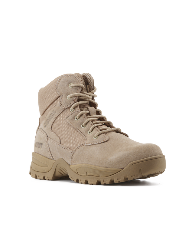 Kiwi Rugged Sand Suede Mid-Cut 6" Zipped Water Resistant Tactical Boots [R63000]