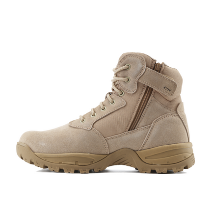 Kiwi Rugged Sand Suede Mid-Cut 6" Zipped Water Resistant Tactical Boots [R63000]