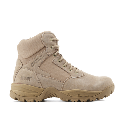 Kiwi Rugged Sand Suede Mid-Cut 6" Zipped Water Resistant Tactical Boots [R63000]