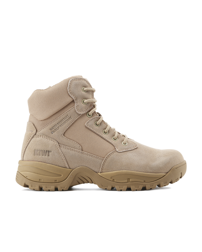 Kiwi Rugged Sand Suede Mid-Cut 6" Zipped Water Resistant Tactical Boots [R63000]