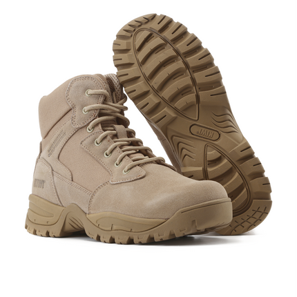 Kiwi Rugged Sand Suede Mid-Cut 6" Zipped Water Resistant Tactical Boots [R63000]