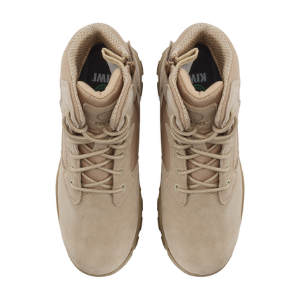 Kiwi Rugged Sand Suede Mid-Cut 6" Zipped Water Resistant Tactical Boots [R63000]