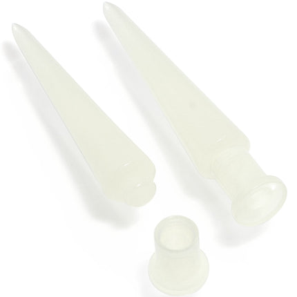 2 in 1 Glow in Dark Interchangeable Screw Fit Plug and Taper Set