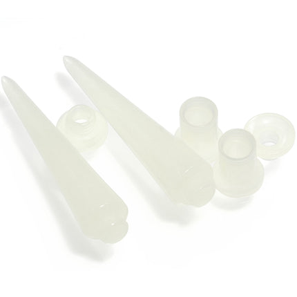 2 in 1 Glow in Dark Interchangeable Screw Fit Plug and Taper Set