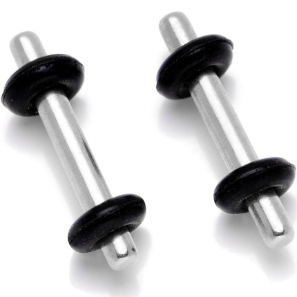Stainless Steel Micro Straight Plug Set 14G to 8G