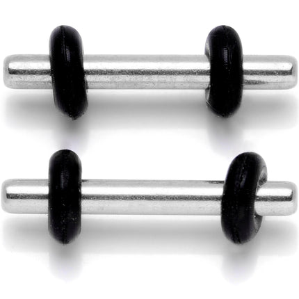 Stainless Steel Micro Straight Plug Set 14G to 8G