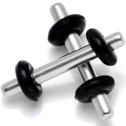 Stainless Steel Micro Straight Plug Set 14G to 8G