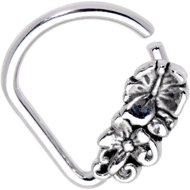 16G 5/16 Flowery Fun Ellipse Septum Ring