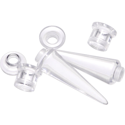 Clear 2 in 1 Interchangeable Screw Fit Plug and Taper Set