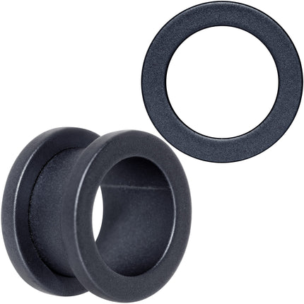 Brown Matte Silicone Screw Fit Tunnel Plug Set 6mm to 25mm