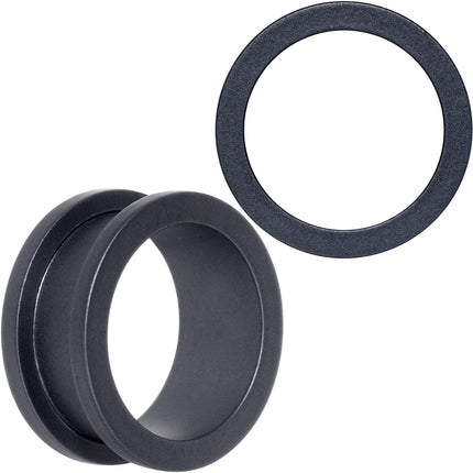Brown Matte Silicone Screw Fit Tunnel Plug Set 6mm to 25mm