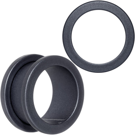 Brown Matte Silicone Screw Fit Tunnel Plug Set 6mm to 25mm