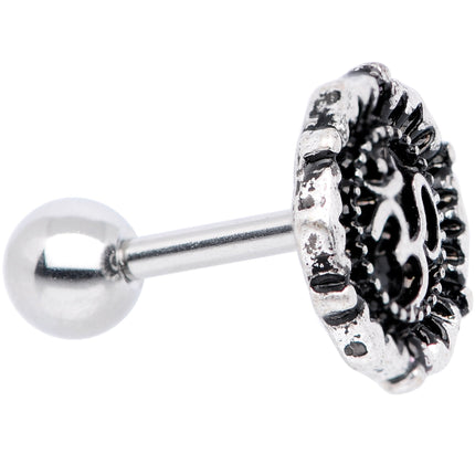 16G 1/4 Spiritual Ohm Symbol Tragus Cartilage Earring