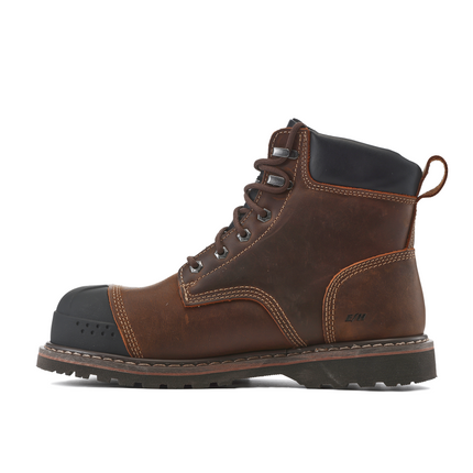 Kiwi Premium Brown Crazy Horse 6" Composite Toe Waterproof Cap-Toe Work Boots [R69100]