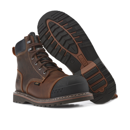 Kiwi Premium Brown Crazy Horse 6" Composite Toe Waterproof Cap-Toe Work Boots [R69100]