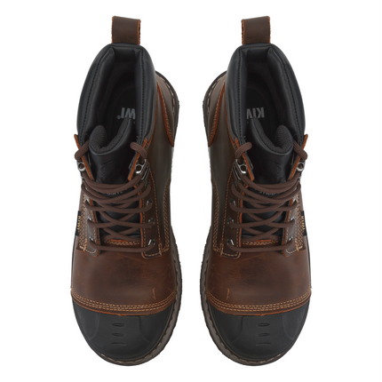 Kiwi Premium Brown Crazy Horse 6" Steel Toe Waterproof Cap-Toe Work Boots [R64100]