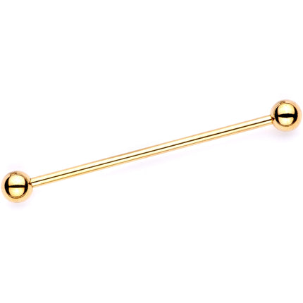 Purple Glitter Cartoon Unicorn Gold Tone Industrial Barbell Set of 2
