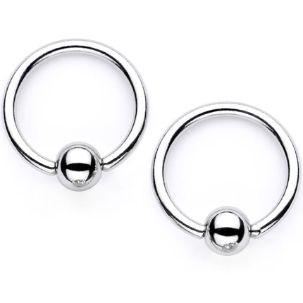 14G Blue Sugar Skull Captive Ring Barbell Nipple Ring Set