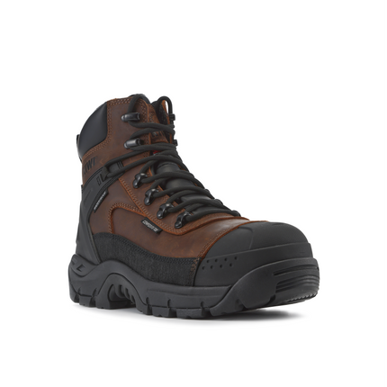 Kiwi ProGuard Brown Crazy Horse Leather Mid-Cut 6" Composite Toe Zipped Waterproof Tactical Boots [R69200]