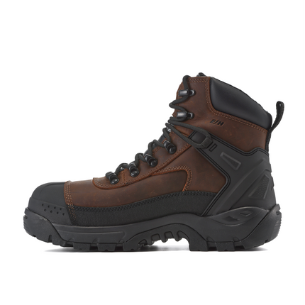 Kiwi ProGuard Brown Crazy Horse Leather Mid-Cut 6" Composite Toe Zipped Waterproof Tactical Boots [R69200]