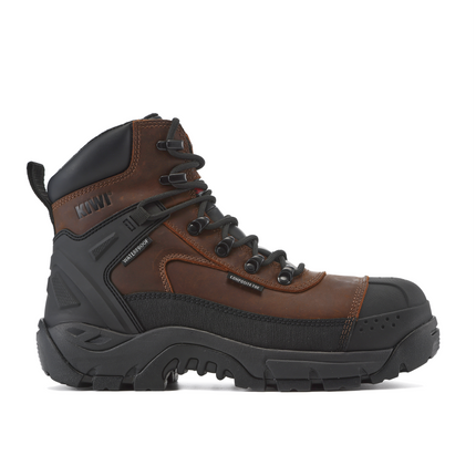Kiwi ProGuard Brown Crazy Horse Leather Mid-Cut 6" Composite Toe Zipped Waterproof Tactical Boots [R69200]