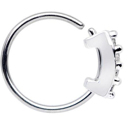 20G 5/16 Clear CZ Gem Quartet Shine Seamless Circular Ring