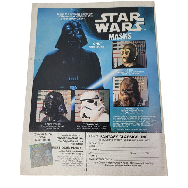 Vintage June 1978 Starlog The Magazine of the Future Number 14 Star Wars Painter