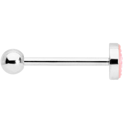 Pink Mermaid Scale Barbell Tongue Ring